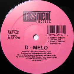 D-Melo Justify, Satisfy Vinyl 12" USED