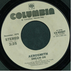 Aerosmith Dream On / Sweet Emotion Vinyl 7" USED