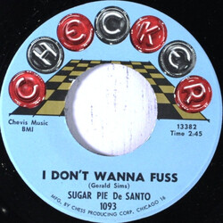 Sugar Pie DeSanto I Don't Wanna Fuss / I Love You So Much Vinyl 7" USED
