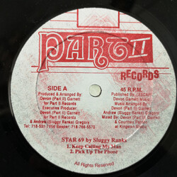 Sluggy Ranks Star 69 Vinyl 12" USED