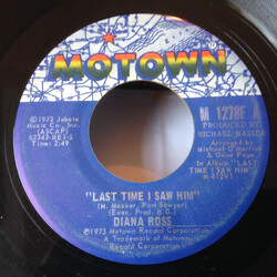 Diana Ross Last Time I Saw Him Vinyl 7" USED