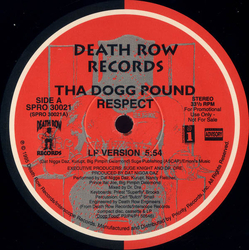 Tha Dogg Pound Respect Vinyl 12" USED
