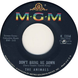 The Animals Don't Bring Me Down Vinyl 7" USED