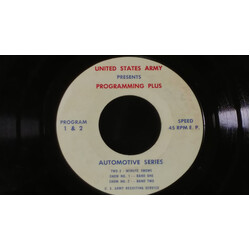 The United States Army Presents Programming Plus: Automotive Series Vinyl 7" USED