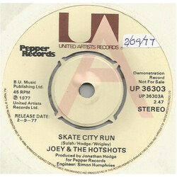 Joey & The Hotshots Skate City Run Vinyl 7" USED