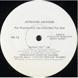 Jermaine Jackson Burnin' Hot Vinyl 12" USED