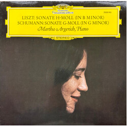 Franz Liszt / Robert Schumann / Martha Argerich Sonate H-Moll (In B Minor) / Sonate G-Moll (In G Minor) Vinyl LP USED