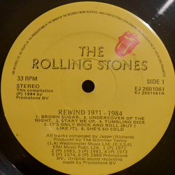 The Rolling Stones Rewind (1971-1984) Vinyl LP USED