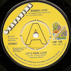Ronnie Love Let's Make Love Vinyl 7" USED