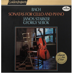 Johann Sebastian Bach / Janos Starker / György Sebök Sonatas For Cello And Piano (BWV 1027, 1028, 1029) Vinyl LP USED
