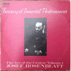 Yossele Rosenblatt The Art of the Cantor, Volume 1 Vinyl LP USED
