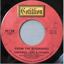 Emerson, Lake & Palmer From The Beginning / Living Sin Vinyl 7" USED