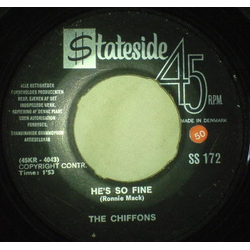 The Chiffons He's So Fine / Oh My Lover Vinyl 7" USED