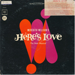 Meredith Willson Here's Love (Original Broadway Cast) Vinyl LP USED