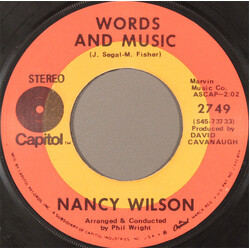 Nancy Wilson Waitin' For Charlie To Come Home / Words And Music Vinyl 7" USED