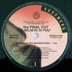 Final Cut I Believe In You Vinyl 12" USED