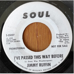 Jimmy Ruffin I've Passed This Way Before Vinyl 7" USED
