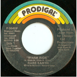 Rare Earth Warm Ride USED VINYL 7INCH 45 RPM SINGLE