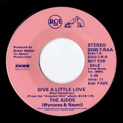 The Judds Give A Little Love Vinyl 7" USED
