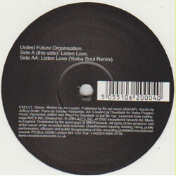 United Future Organization Listen Love Vinyl 12" USED