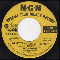 The Animals We Gotta Get Out Of This Place / I Can't Believe It Vinyl 7" USED