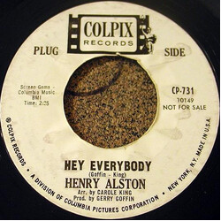 Henry Alston Hey Everybody / So Many Lonely People Vinyl 7" USED