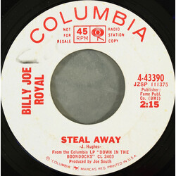 Billy Joe Royal Steal Away / I Knew You When Vinyl 7" USED