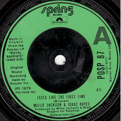 Millie Jackson / Isaac Hayes Feels Like The First Time Vinyl 7" USED