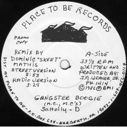 Schoolly D Gangster Boogie (M.C., M.C's) / Maniac Vinyl 12" USED