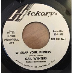 Gail Wynters Snap Your Fingers USED VINYL 7INCH 45 RPM SINGLE PROMO