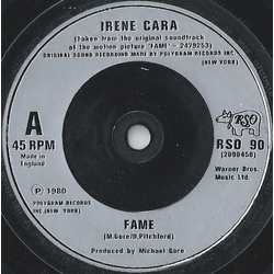 Irene Cara Fame Vinyl 7" USED