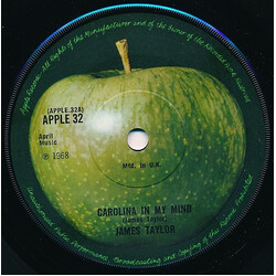 James Taylor (2) Carolina In My Mind Vinyl 7" USED