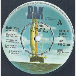 Hot Chocolate Mindless Boogie Vinyl 7" USED
