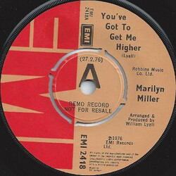 Marilyn Miller (5) You've Got To Get Me Higher Vinyl 7" USED