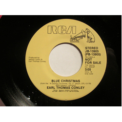 Earl Thomas Conley Blue Christmas / White Christmas Vinyl 7" USED