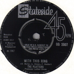 The Platters With This Ring / If I Had A Love Vinyl 7" USED