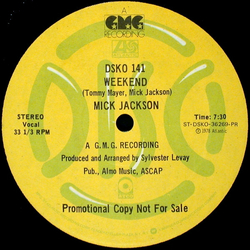 Mick Jackson Weekend Vinyl 12" USED