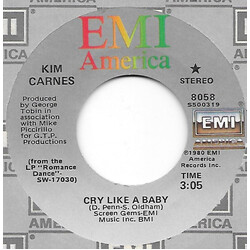 Kim Carnes Cry Like A Baby USED VINYL 7INCH 45 RPM STEREO
