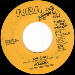 Alabama She And I Vinyl 7" USED