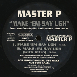 Master P Make 'Em Say Ugh Vinyl 12" USED