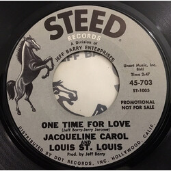 Jacqueline Carol / Louis St. Louis One Time For Love / Baby, Baby Vinyl 7" USED