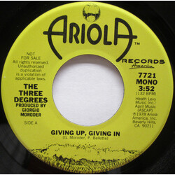 The Three Degrees Giving Up, Giving In USED VINYL 7INCH 45 RPM PROMO