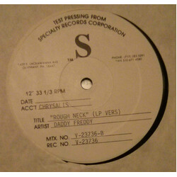 Daddy Freddy Crown USED VINYL 12INCH 33 S RPM TEST PRESSING