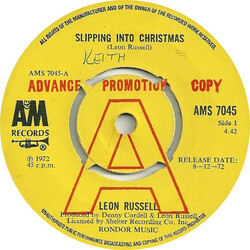 Leon Russell Slipping Into Christmas Vinyl 7" USED