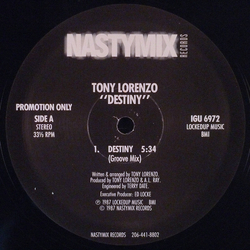 Tony Lorenzo Destiny Vinyl 12" USED