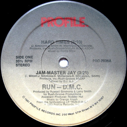 Run-DMC Hard Times / Jam-Master Jay Vinyl 12" USED