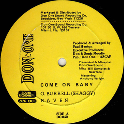 Orville Richard Burrell / Shaggy / Rayvon Come On Baby Vinyl 12" USED