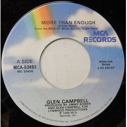 Glen Campbell More Than Enough Vinyl 7" USED