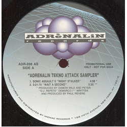 Various Adrenalin Tekno Attack Sampler Vinyl 12" USED
