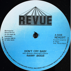 Barry Biggs Don't Cry Baby / Exclusively Yours Vinyl 12" USED